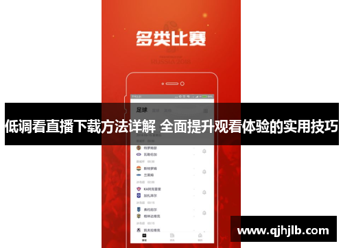 低调看直播下载方法详解 全面提升观看体验的实用技巧